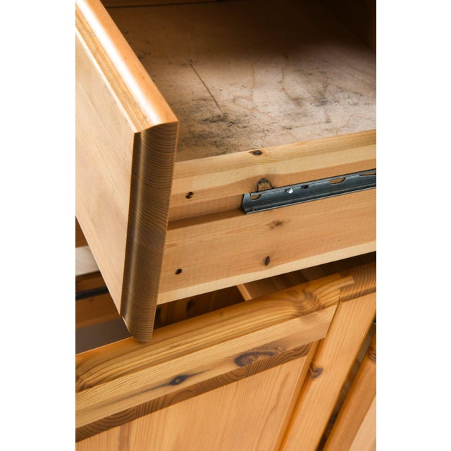 Brown 1970s Scandinavian Pine Sideboard For Sale - Image 8 of 8