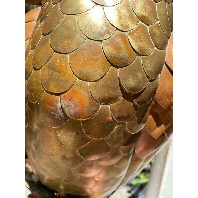 Metal Vintage Large Sergio Bustamante Style Parrot Sculpture For Sale - Image 7 of 11