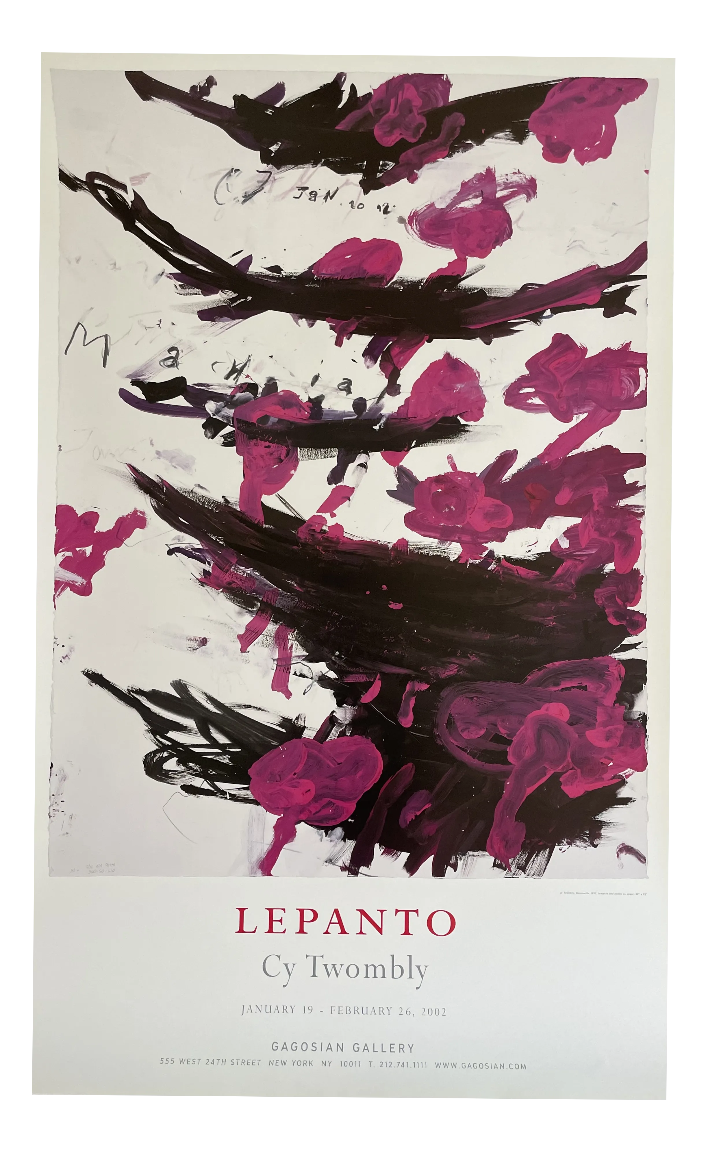 Cy Twombly, Naumackia Poster, 1992, Print | Chairish