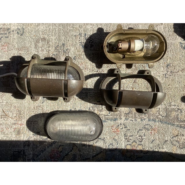 Industrial Industrial Brass Wall Lights, Set of 2 For Sale - Image 3 of 7
