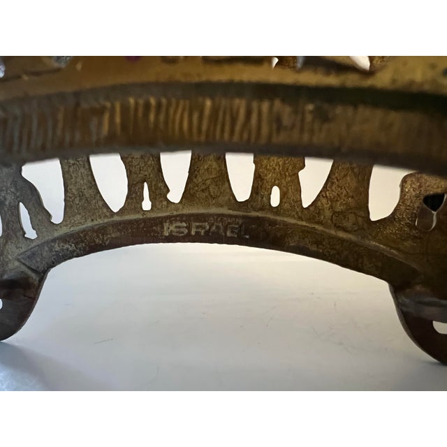 Mid 20th Century Brass Matzah or Napkins Holder From Israel For Sale In West Palm - Image 6 of 9