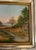 Vintage Oil on Board Painting of People in a Rural Landscape by the Lake For Sale - Image 4 of 6