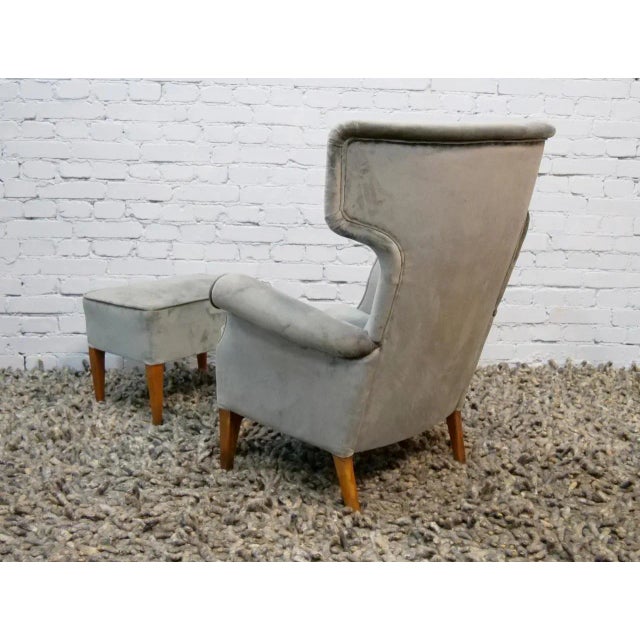Set of Model FH 8023 Wingback Hammer Chair by Fritz Hansen for Dania 1950 For Sale - Image 6 of 13