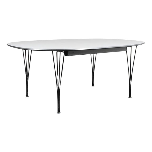 Super Elipse Extendable Dining Table attributed to Piet Hein for Fritz Hansen For Sale