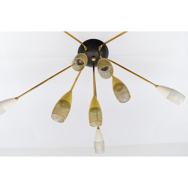 Sputnik Ceiling Lamp in the style of Arteluce, Italy, 1950s For Sale - Image 6 of 18