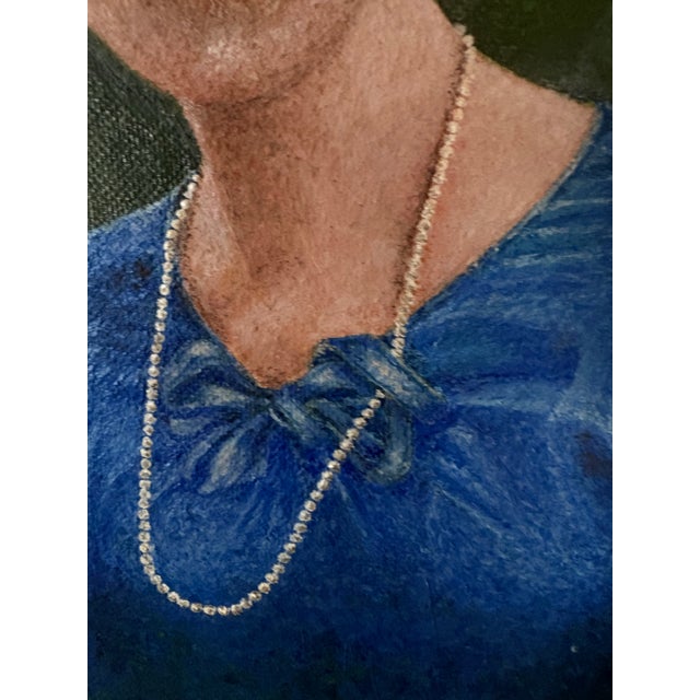 1968 Signed 9x12 Portrait Painting of Woman – Oil on Canvas Board (Luigi Altobelli) For Sale - Image 9 of 10