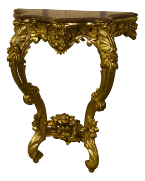 19th Century Giltwood and Marble Console Table