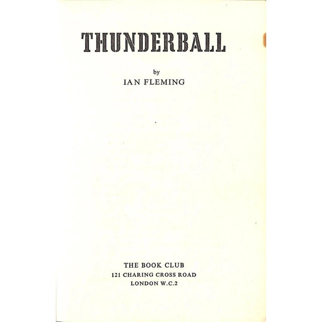 Traditional "Thunderball" 1961 Fleming, Ian For Sale - Image 3 of 6