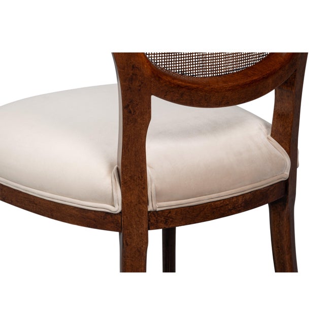 Louis XV Cane Back Dining Chairs in Walnut, Sets of 2 For Sale - Image 10 of 11