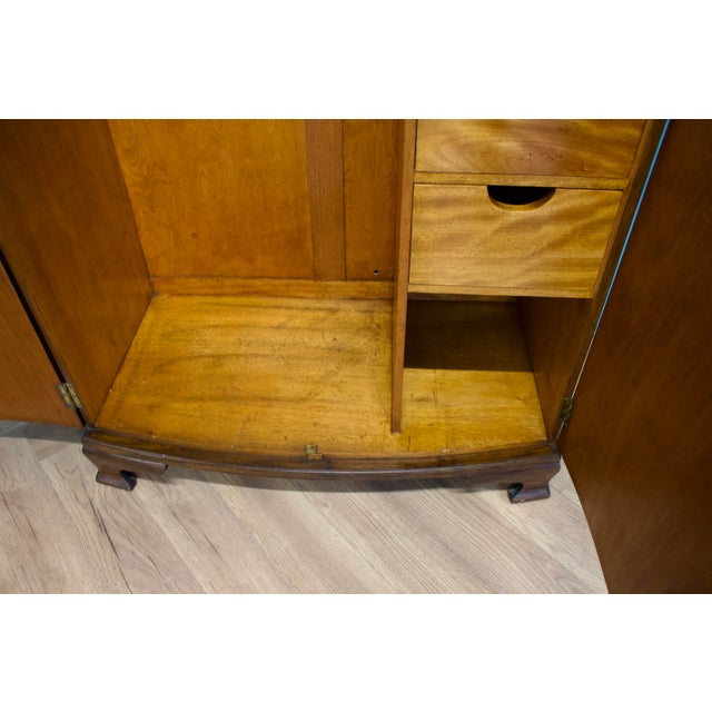 Art Deco Walnut Compact Wardrobe, 1930s For Sale - Image 9 of 10