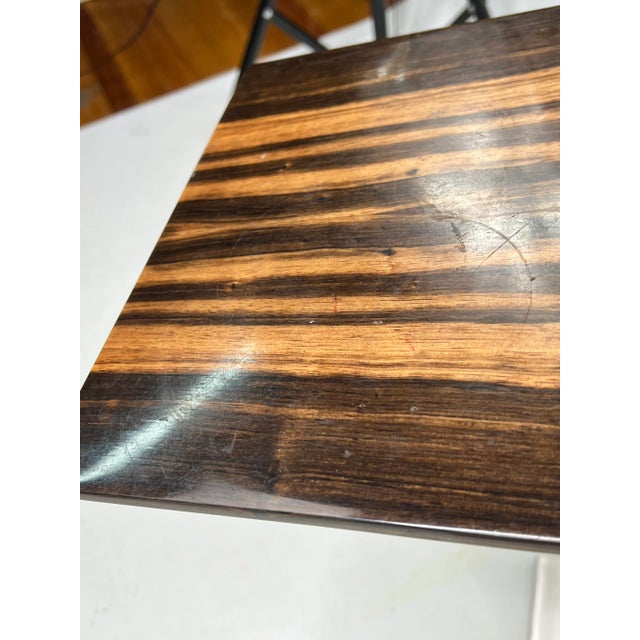 Marbello Design MidCentury Modern Style Zebra Wood Side Table Chairish