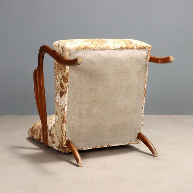 Brown Vintage Lounge Chair in Beech, 1950s For Sale - Image 8 of 10