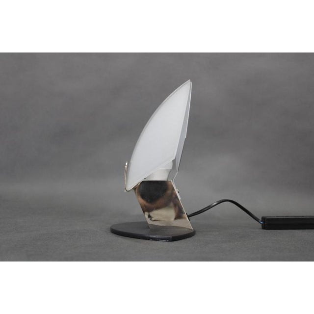 Mid-Century Italian Frosted Glass Table Lamps attributed to F. Fabbian, 1980s, Set of 2 For Sale - Image 4 of 13