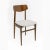 Set of six dining chairs, in walnut-stained beech and Bouclè fabric covering, Denmark, 1960s Highly elegant chairs that...