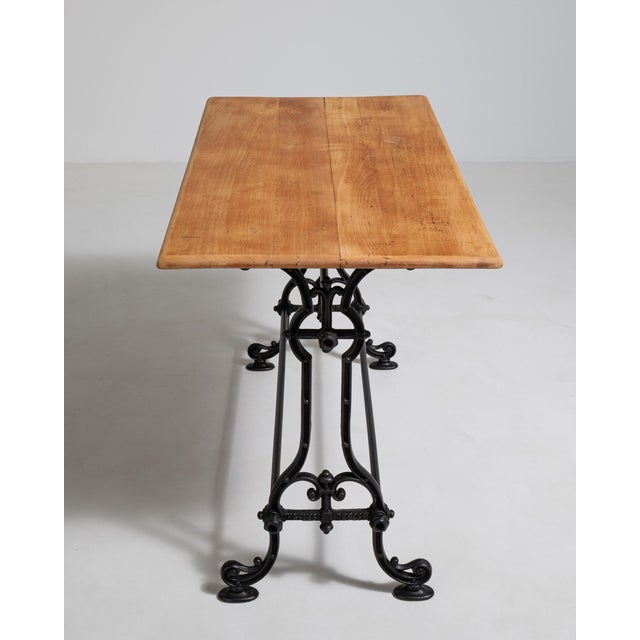 Cast Iron Bistro Table, Antique, France, Early 20th Century For Sale - Image 9 of 13