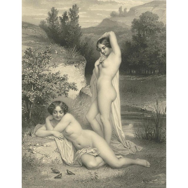 Charpentier, Les Sylphides Nude, Study of Nature, 1840, Lithograph For Sale - Image 5 of 10