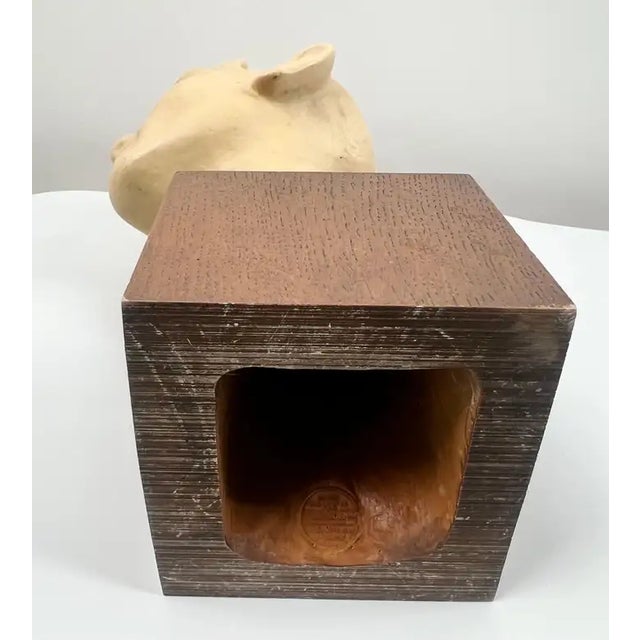 Louvre Museum Reproduction Classical Male Bust, French Plaster Sculpture on Wood 1990's For Sale - Image 15 of 17