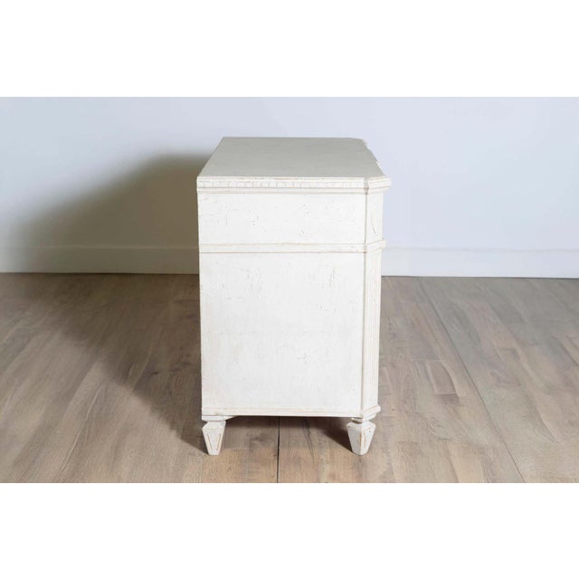 Mid 20th Century Mid 20th Century Swedish Gustavian Style Painted Chest of Drawers For Sale - Image 5 of 7