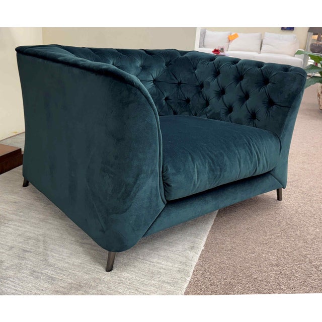 Natuzzi Italia La Scala Tufted Lounge Chair For Sale In Miami - Image 6 of 12