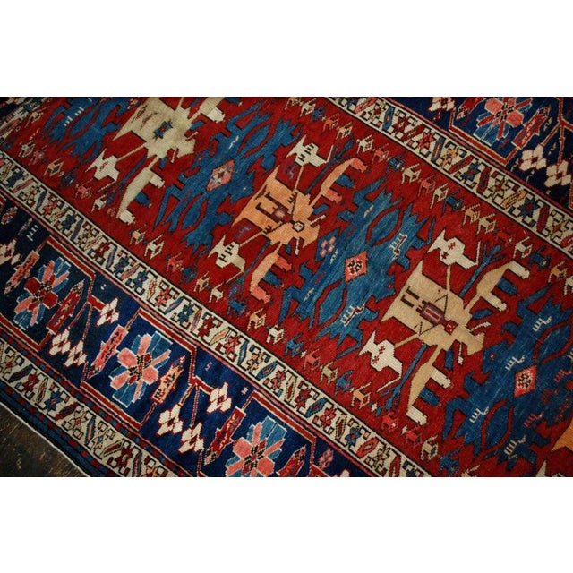 Traditional 1880s Handmade Antique Caucasian Azerbaijani Shirvan Rug For Sale - Image 3 of 9