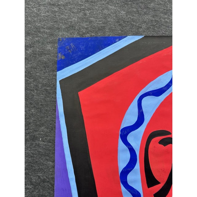 Eikemeyer Dagobert, Abstract Modernist Garish, 1960, Oil on Canvas For Sale - Image 9 of 13