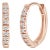 14K Rose Gold 1/5 CTW Diamond Huggie Hoop Earrings For Sale