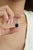 Ink Blue 2.57ct Blue Sapphire & Diamond Halo Pendant With Hinged Locking Bail in 14k Gold- A Pair For Sale - Image 8 of 14