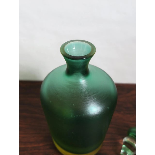2000 - 2009 Italian Murano Glass Incisi Bottle from Venini, 2004 For Sale - Image 5 of 9