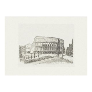 Rome, The Colosseum - Original Etching on Paper by Giuseppe Malandrino - 1970 1970 For Sale