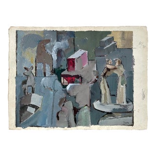 Abstract Figural and Pediments - Two Sided Art by James Coughlin For Sale