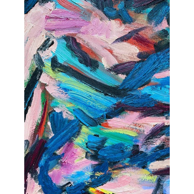 "Who Told You That" Contemporary Abstract Expressionist Oil Painting by Monica Shulman For Sale - Image 4 of 12