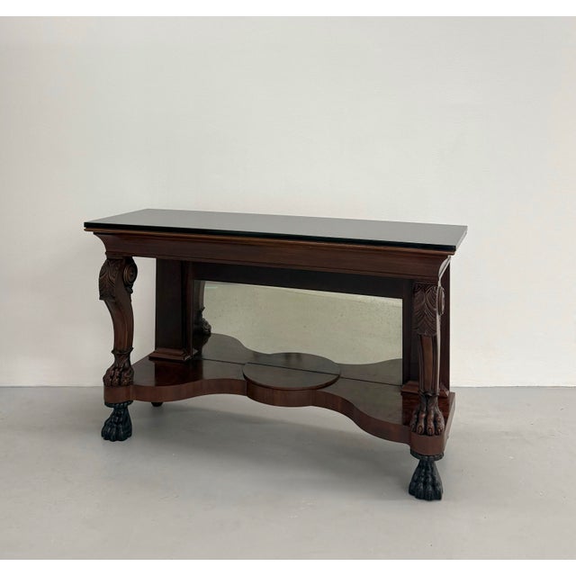 Vintage Ralph Lauren Mahogany & Mirror Console Table For Sale In West Palm - Image 6 of 9