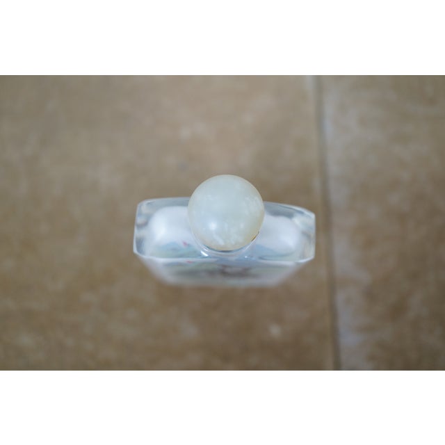 Antique Chinese Chinoiserie Reverse Painted Tobacco Snuff Bottle 3.5" For Sale - Image 4 of 16