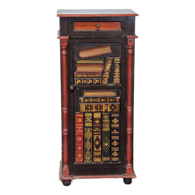 Faux Book Front Cabinet For Sale