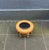 Vintage Scandinavian 6-Legged Low Stool in Pine and Leather, 1970s For Sale - Image 3 of 6