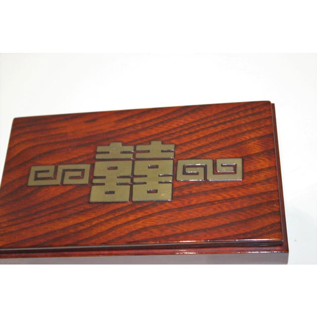 Wood Wood Box Asian Style For Sale - Image 7 of 8