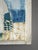 Textile 1976 Modernist 'Seaside Stroll' Vintage Mini Swedish Original Figurative Oil Painting, Framed For Sale - Image 7 of 12