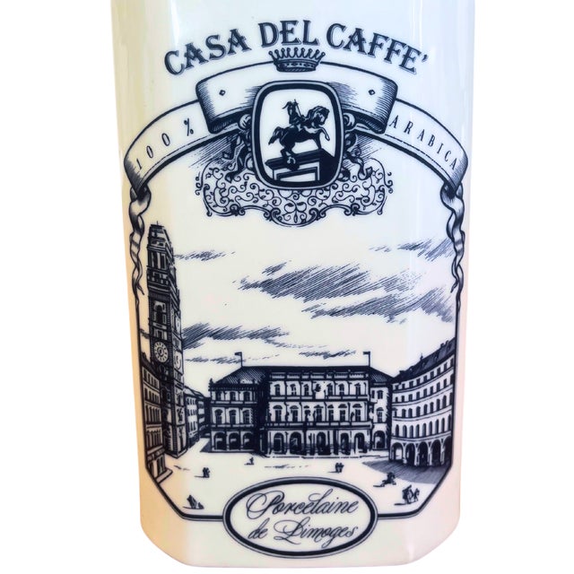 Vintage Large French Limoges Porcelain Coffee Jar, Circa 1990 For Sale - Image 6 of 6