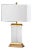 Harris Alabaster Table Lamp - White For Sale