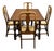 Vintage Oak Draw Leaf Dining Table and Chairs, 1920, Set of 5 For Sale