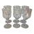 1980s Baccarat Capri Optic White Wine Goblets - Set of 6 For Sale