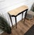 Metal Mid-Century Italian Wood Brass Wall Console Table with Marble Top, 1950s For Sale - Image 7 of 10
