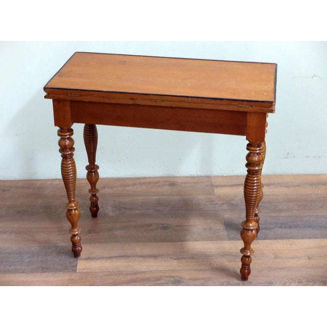Wood Antique Playing Table For Sale - Image 7 of 7