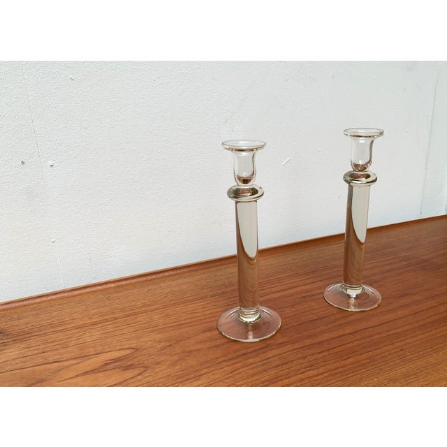 Vintage Glass Candleholder, 1970s, Set of 2 For Sale - Image 9 of 18