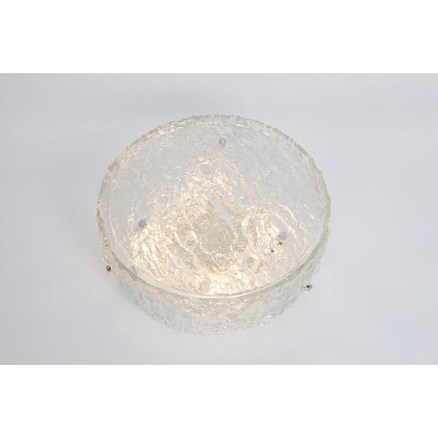 Murano Glass Flush Mount in the style of Kaiser, Germany, 1960s For Sale - Image 9 of 14
