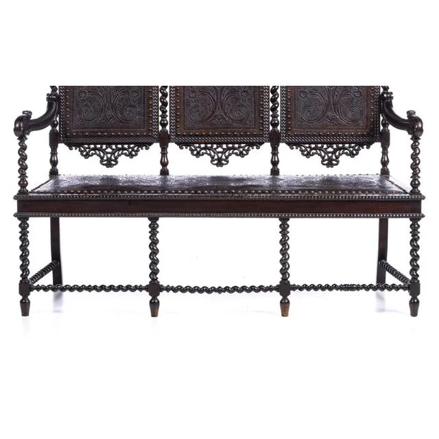 19th Century Portuguese Three-Seat Sofa For Sale - Image 3 of 6