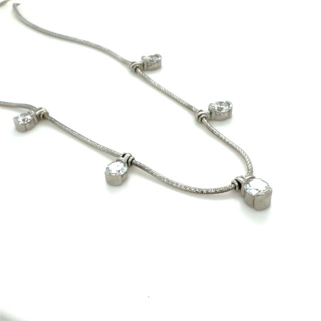 Contemporary Jose Hess, Diamond Station Necklace For Sale - Image 3 of 5