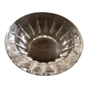 Vintage Val St Lambert Signed Clear Crystal Trinket Bowl