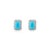 Asian Modern 1.25 Carat Turquoise Stud Earrings With Diamonds in 18k Solid Gold- A Pair For Sale - Image 3 of 13