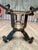 Hollywood Regency Vintage Mid-Century Industrial Dining Table With Sculptural Wrought Iron & Glass For Sale - Image 4 of 5